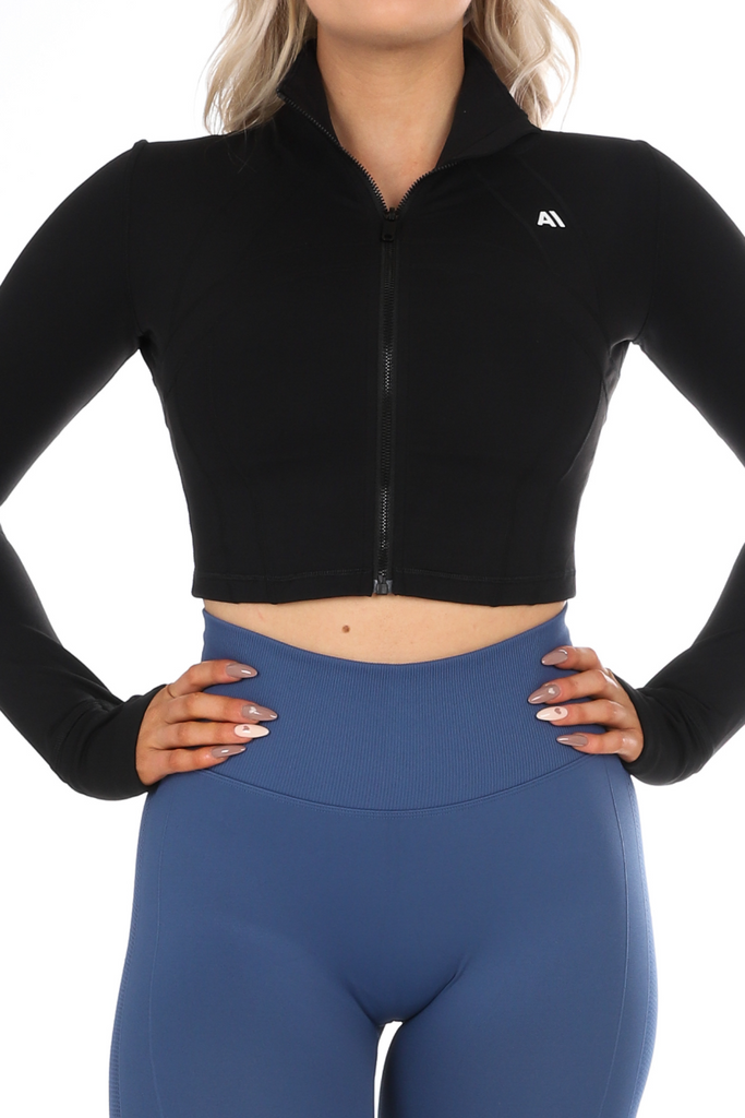Artemis Active Amanda Crop Jacket Black