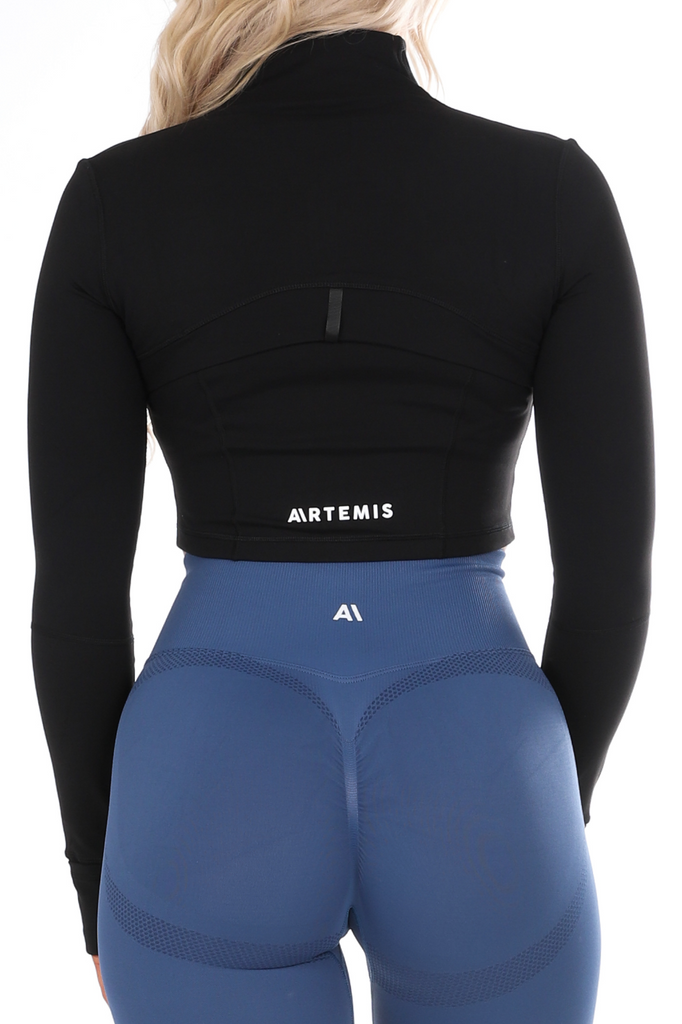 Artemis Active Amanda Crop Jacket Black