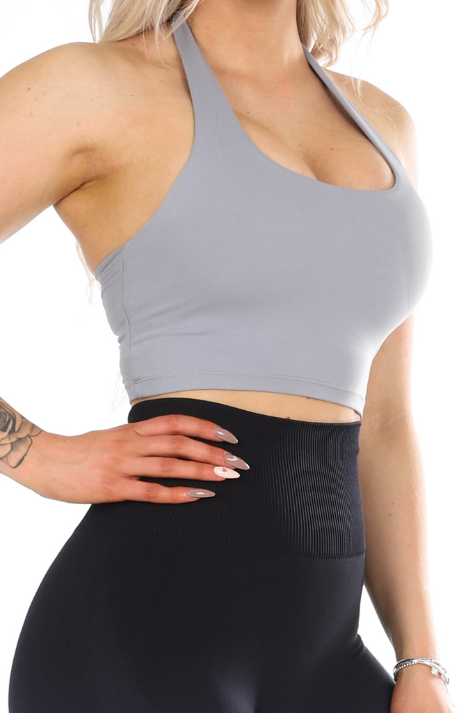 Anna Halter Bra Grey - Artemis Active
