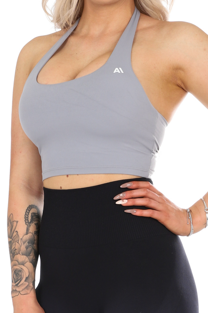 Anna Halter Bra Grey - Artemis Active