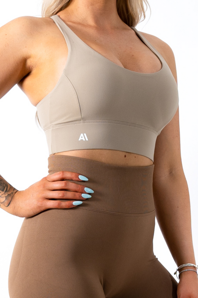 Ashlee Sports Bra Beige - Artemis Active