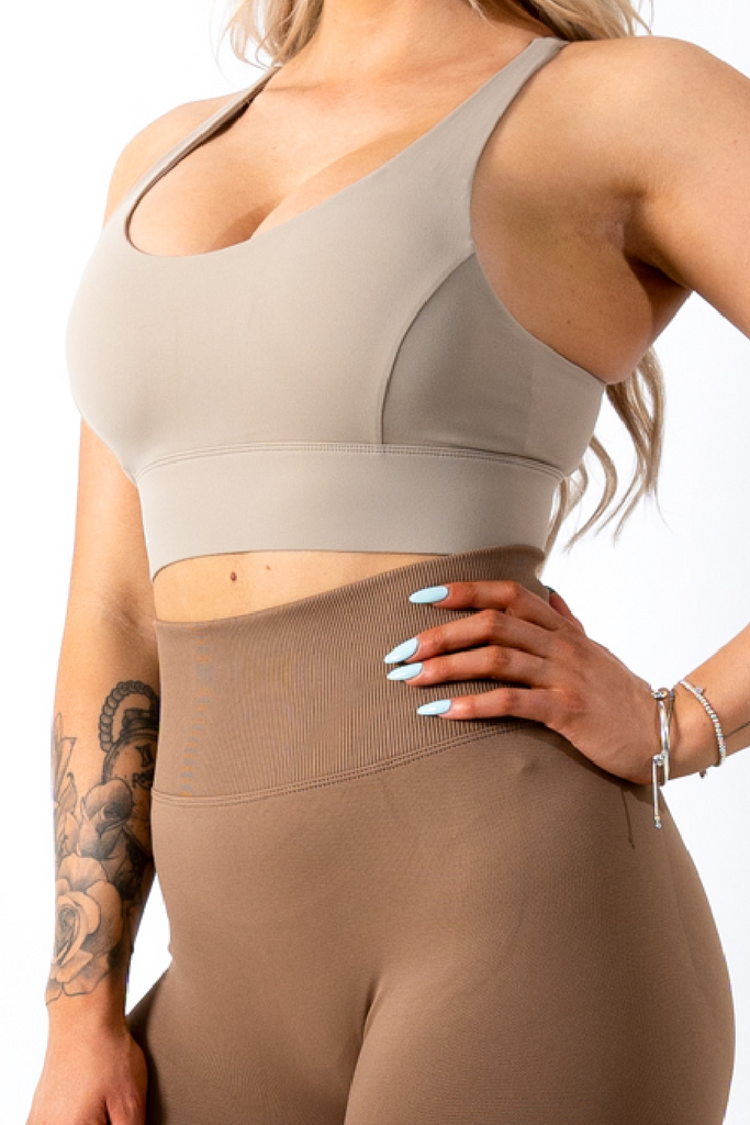 Ashlee Sports Bra Beige - Artemis Active