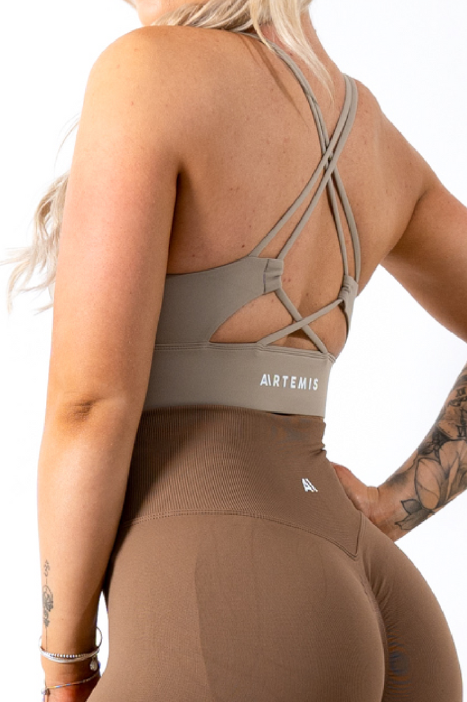 Ashlee Sports Bra Beige - Artemis Active