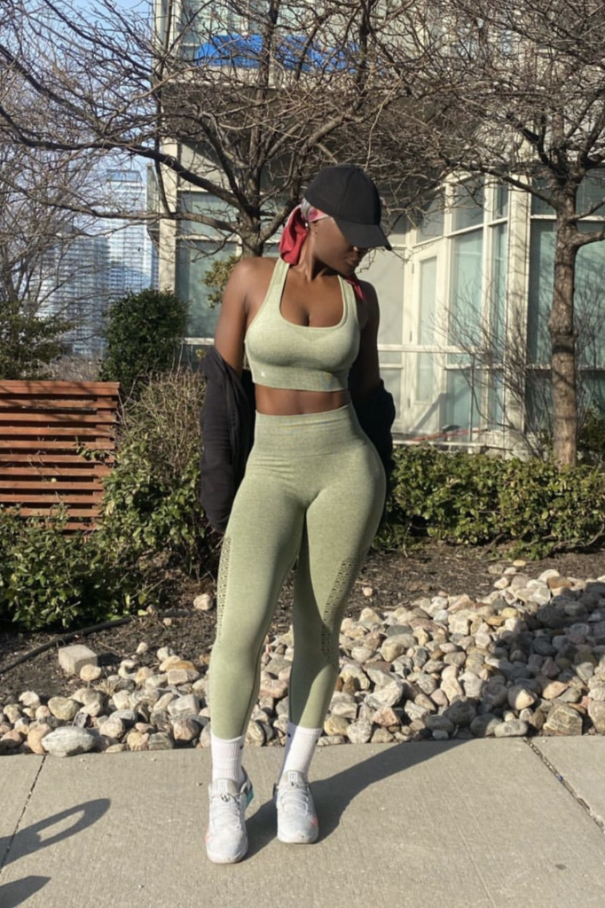 Ella Ombre Scrunch Bum Leggings Olive - Artemis Active