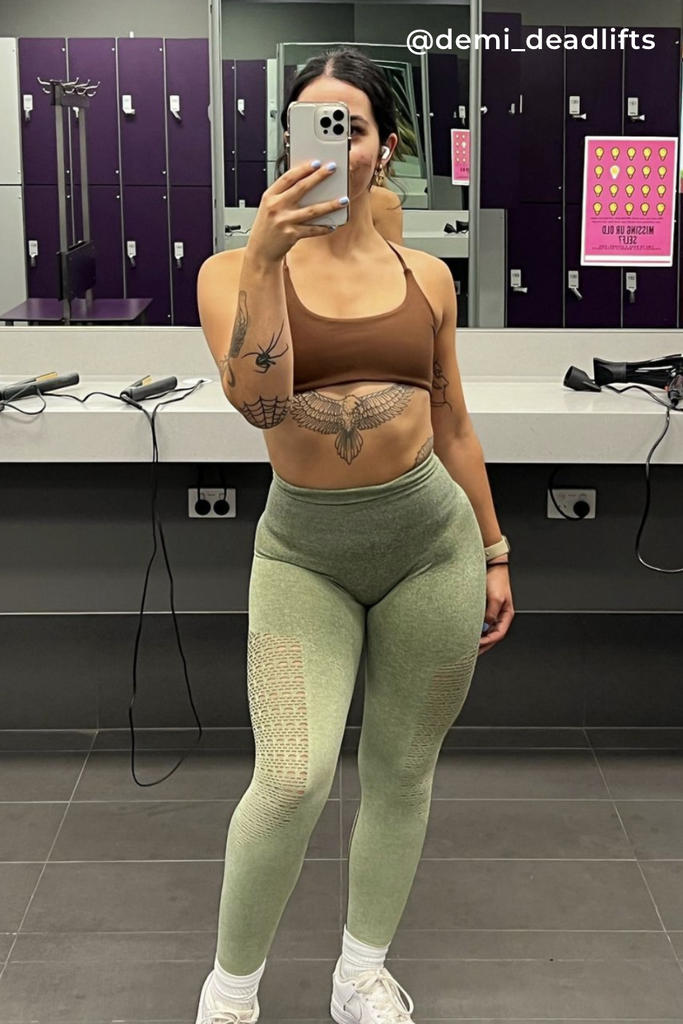 Ella Ombre Scrunch Bum Leggings Olive - Artemis Active