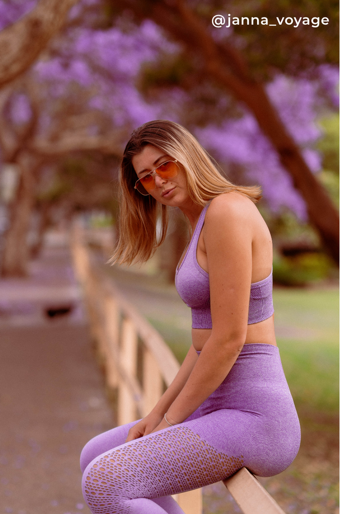Ella Ombre Scrunch Bum Leggings Purple - Artemis Active
