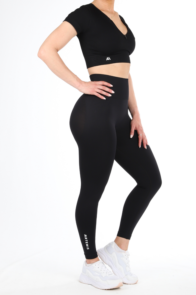 Kendall Scrunch Bum Leggings Black - Artemis Active