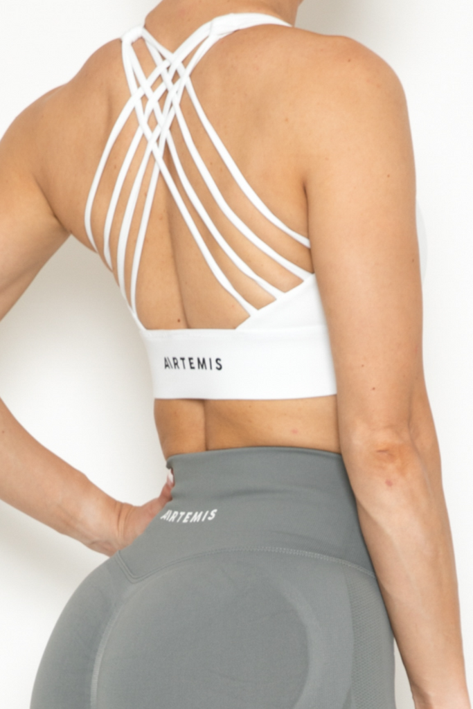 Mila Sports Bra White - Artemis Active