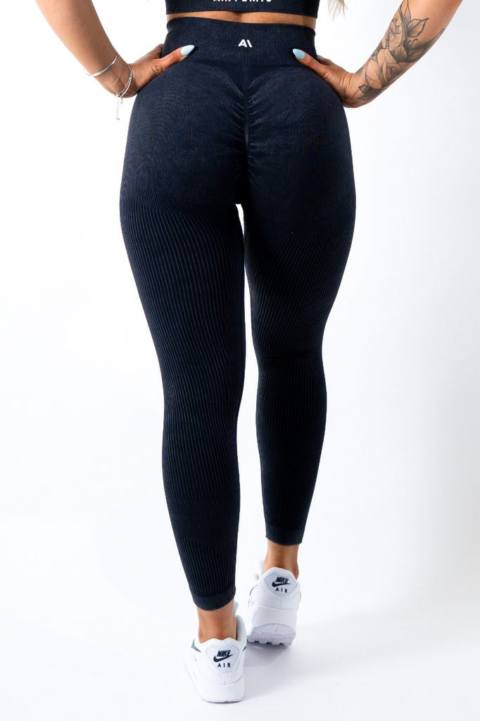 Ruby Rib Scrunchbum Leggings Black - Artemis Active