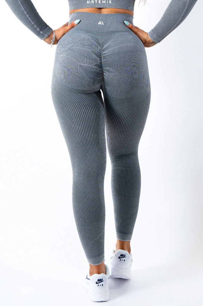 Ruby Rib Scrunchbum Leggings Grey - Artemis Active