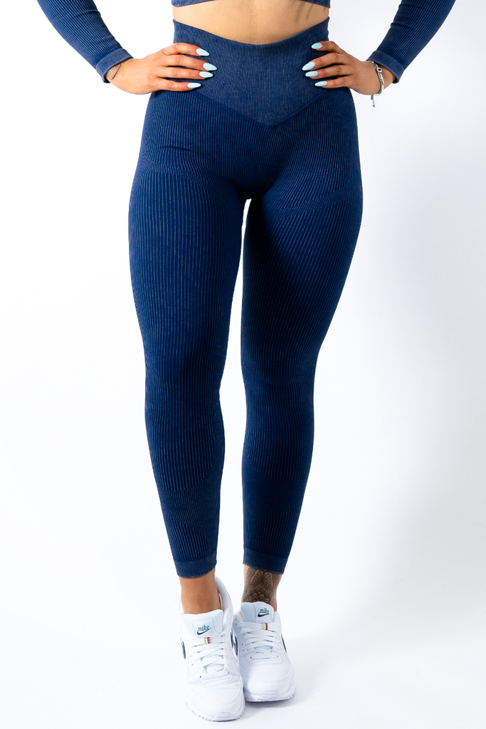 Ruby Rib Scrunchbum Leggings Navy - Artemis Active