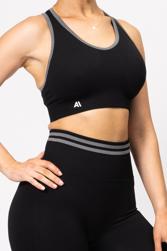 Serena Seamless Sports Bra Black - Artemis Active